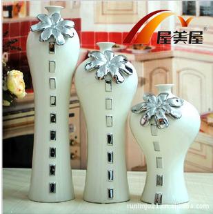 外貿(mào)原單 陽光語錄系列 時尚現(xiàn)代白瓷工藝花瓶 陶瓷飾品 胖款