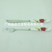 2012年月餅配套刀叉，今年月餅刀叉配套廠家直銷，鎂質瓷柄月餅刀叉，骨瓷月餅刀叉，