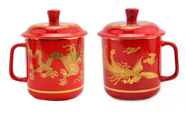 中國(guó)紅瓷杯，醴陵中國(guó)紅瓷杯