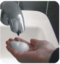 B1004龍頭式給皂器、龍頭式皂液器、龍頭皂液器、臺式自動感應給皂器、豪華皂液器、gd給皂機、感應給皂機