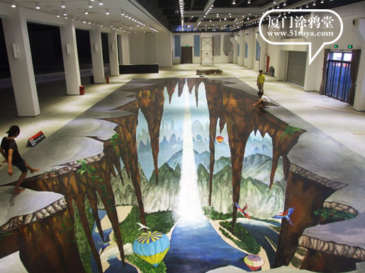 城市街頭地面3D立體畫全國可定制